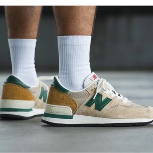 New Balance 990TG1 Tan Green Made In USA Men's Sneakers Size D7,5